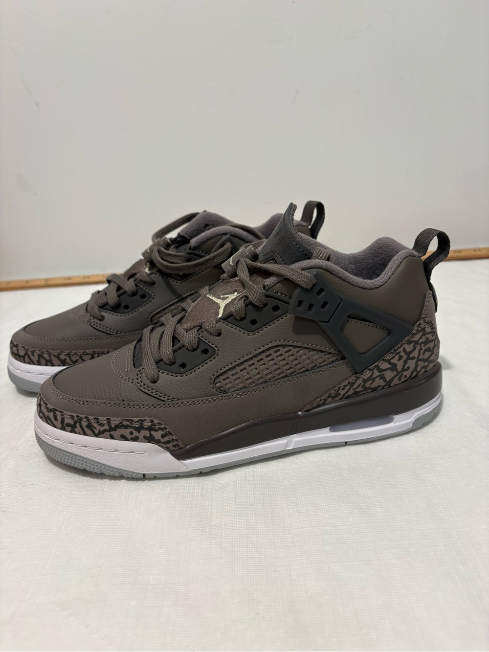 Jordan Men's Sneakers in Dark Brown with Elephant Print Accents